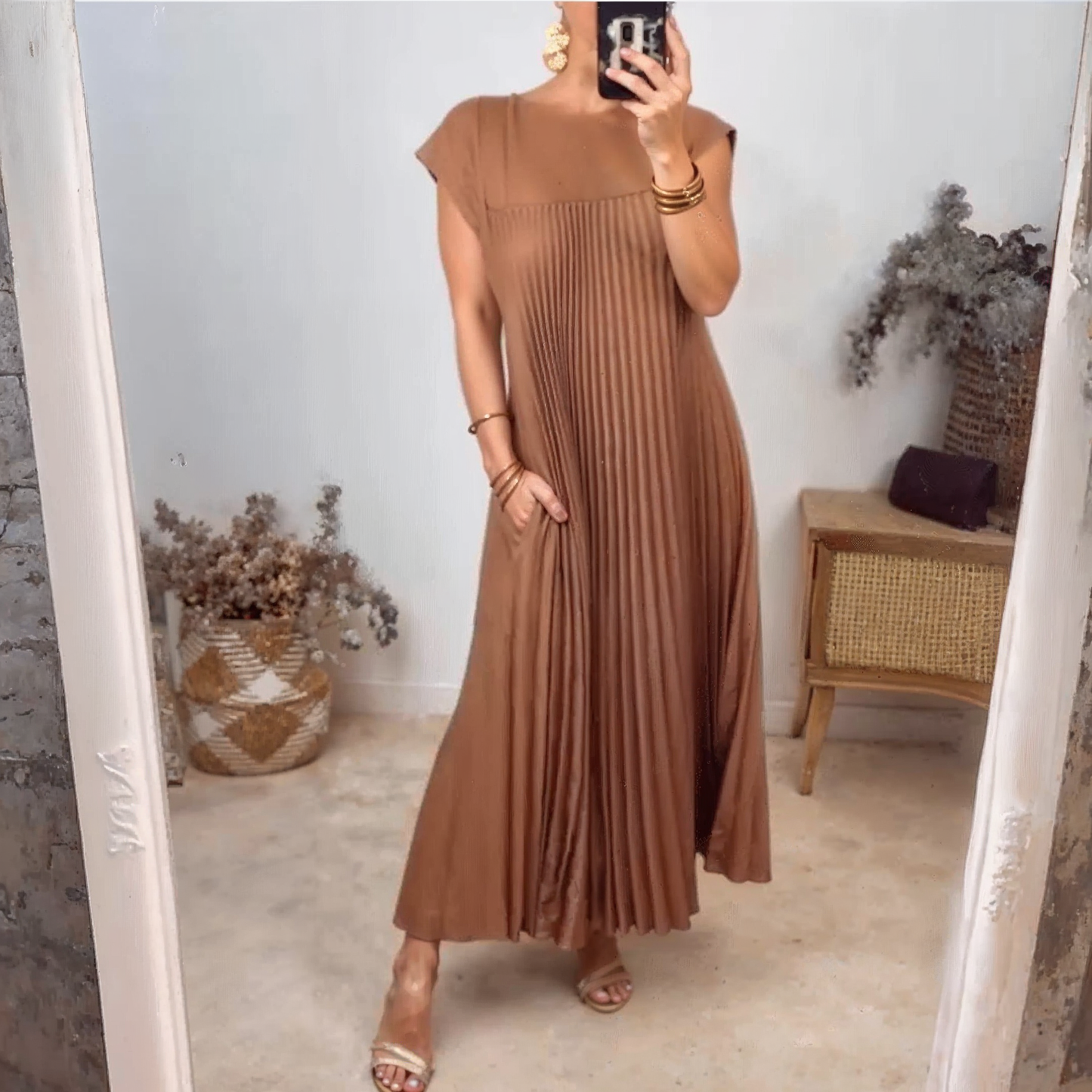 Sabrina | Pleated Dress