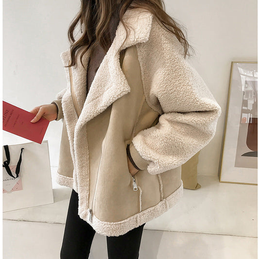 | Women's Soft Faux Shearling Oversized Coat