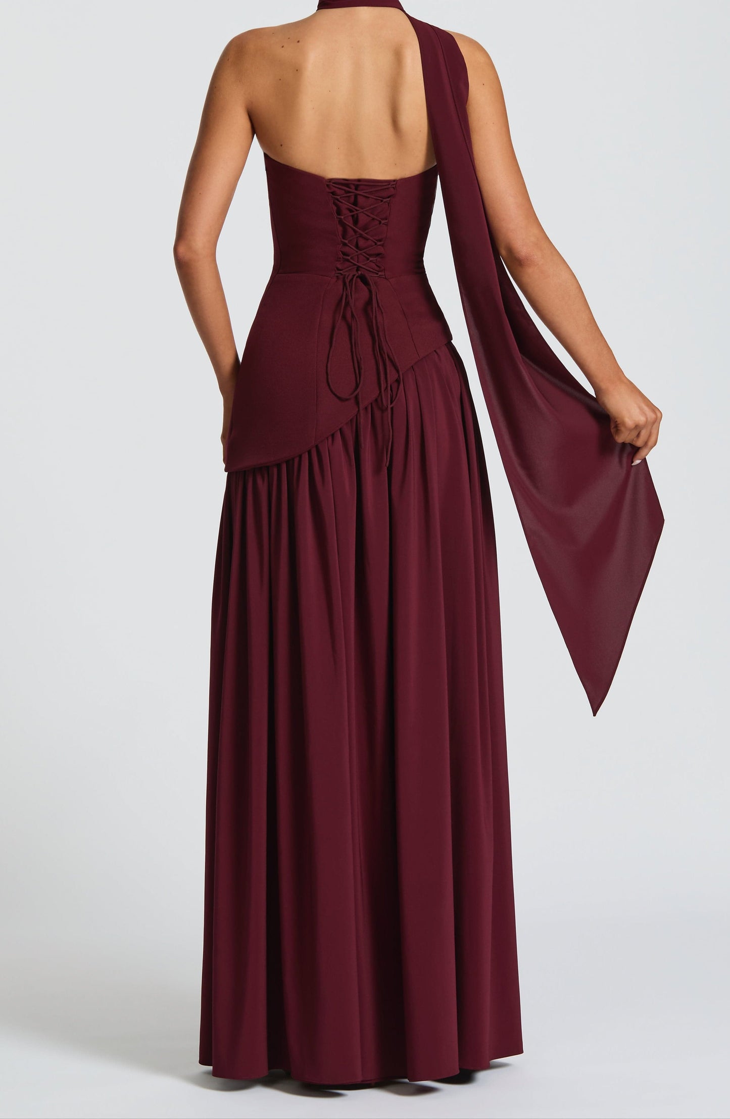 Natale Maxi Dress - Cherry Lacquer