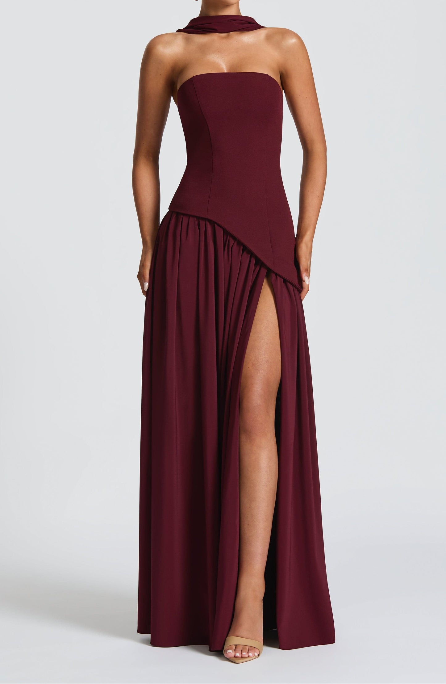 Natale Maxi Dress - Cherry Lacquer