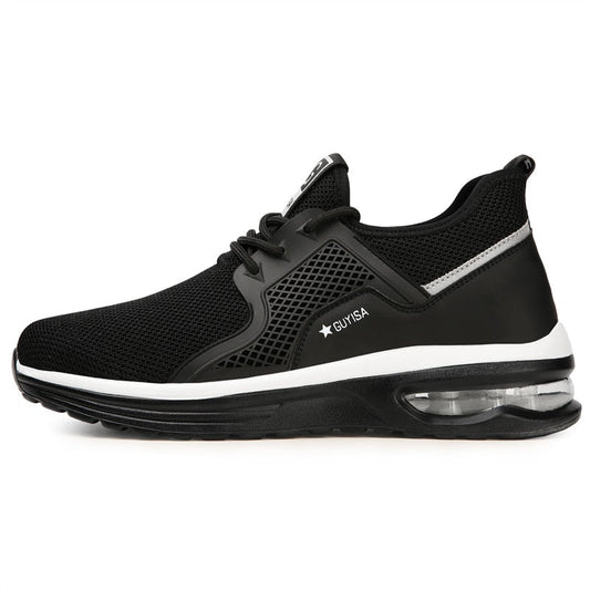 Women's Black Non-Slip Athletic Sneakers – Steel Toe Safety Work Trainers
