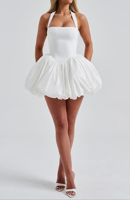 Alexa Mini Dress-Ivory