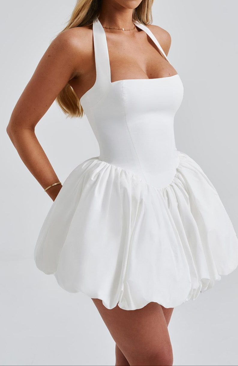 Alexa Mini Dress-Ivory