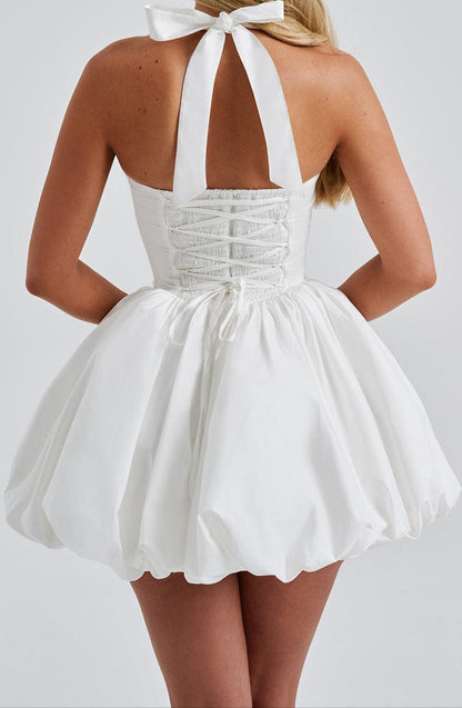 Alexa Mini Dress-Ivory