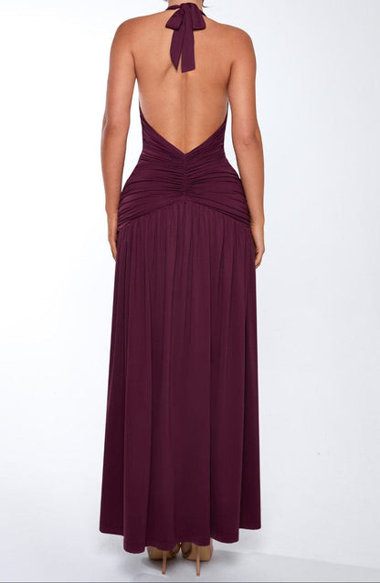 Fiorella Maxi Dress - Cherry Lacquer