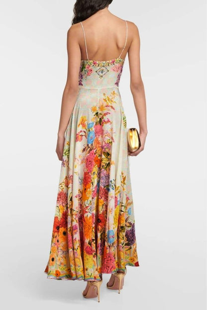 Melody Floral Printed Midi Slip Dress