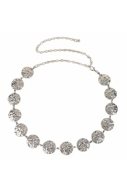 Metal Round Decor Waist Chain Belt