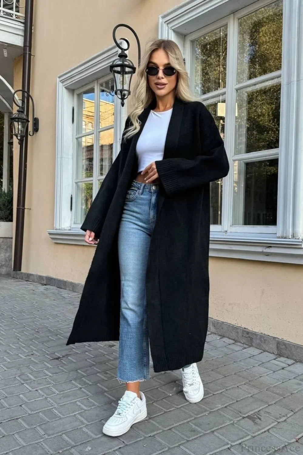 Minimalist Elegant Collarless Cardigan-Inspired Overcoat