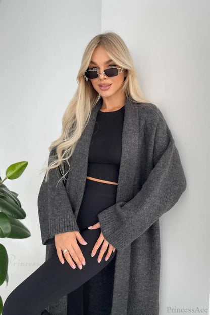 Minimalist Elegant Collarless Cardigan-Inspired Overcoat