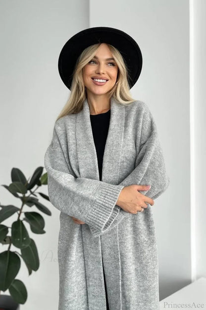 Minimalist Elegant Collarless Cardigan-Inspired Overcoat