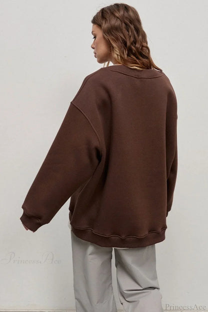 Minimalist Solid Crew Neck Oversize Sweatshirts