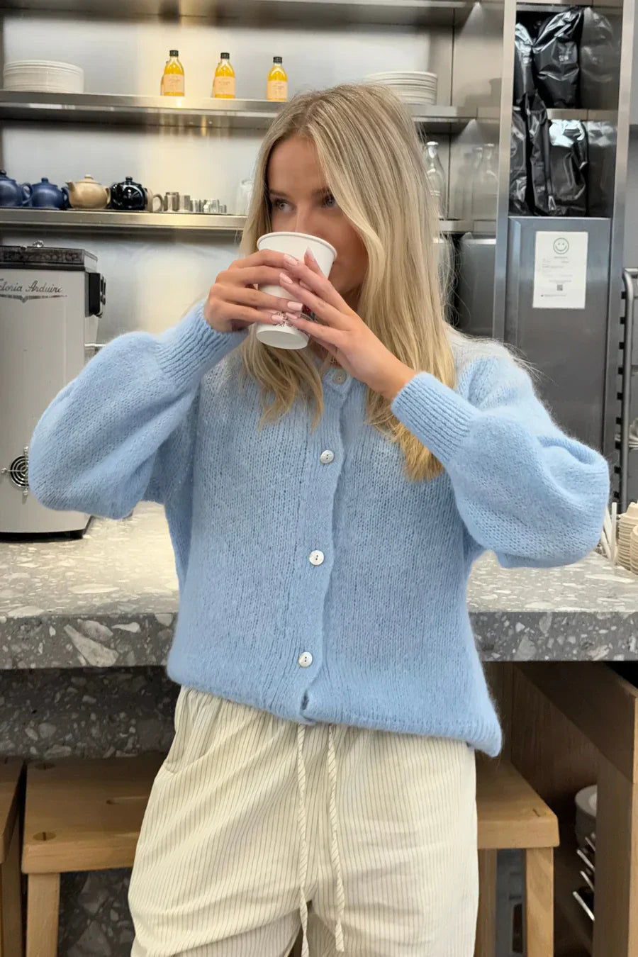 Knitted Vest - Baby Blue