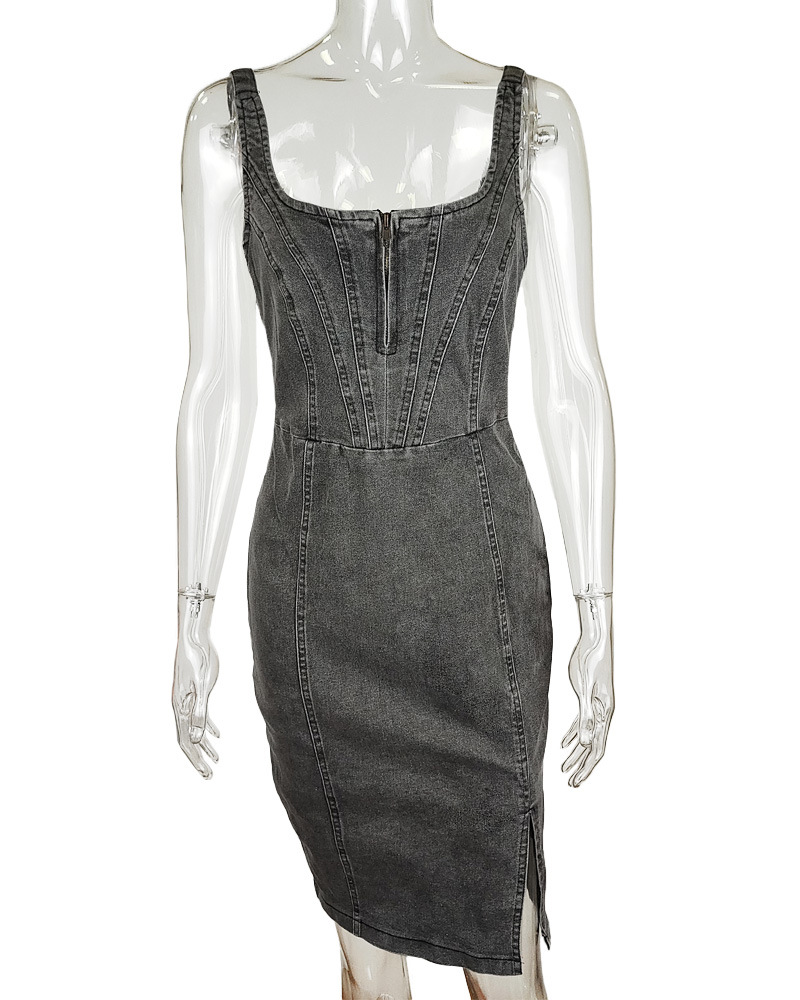 Vintage Casual Denim Dress