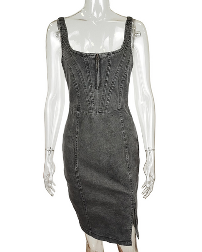 Vintage Casual Denim Dress