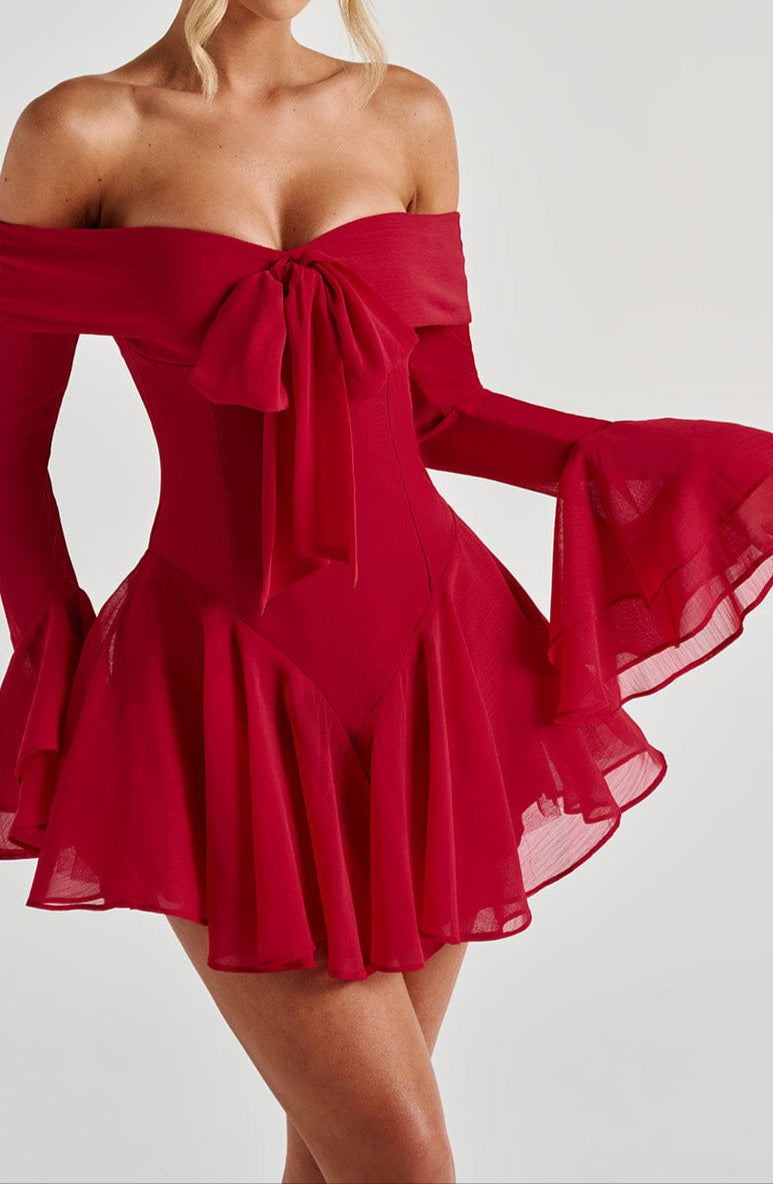 Romina Playsuit - Red