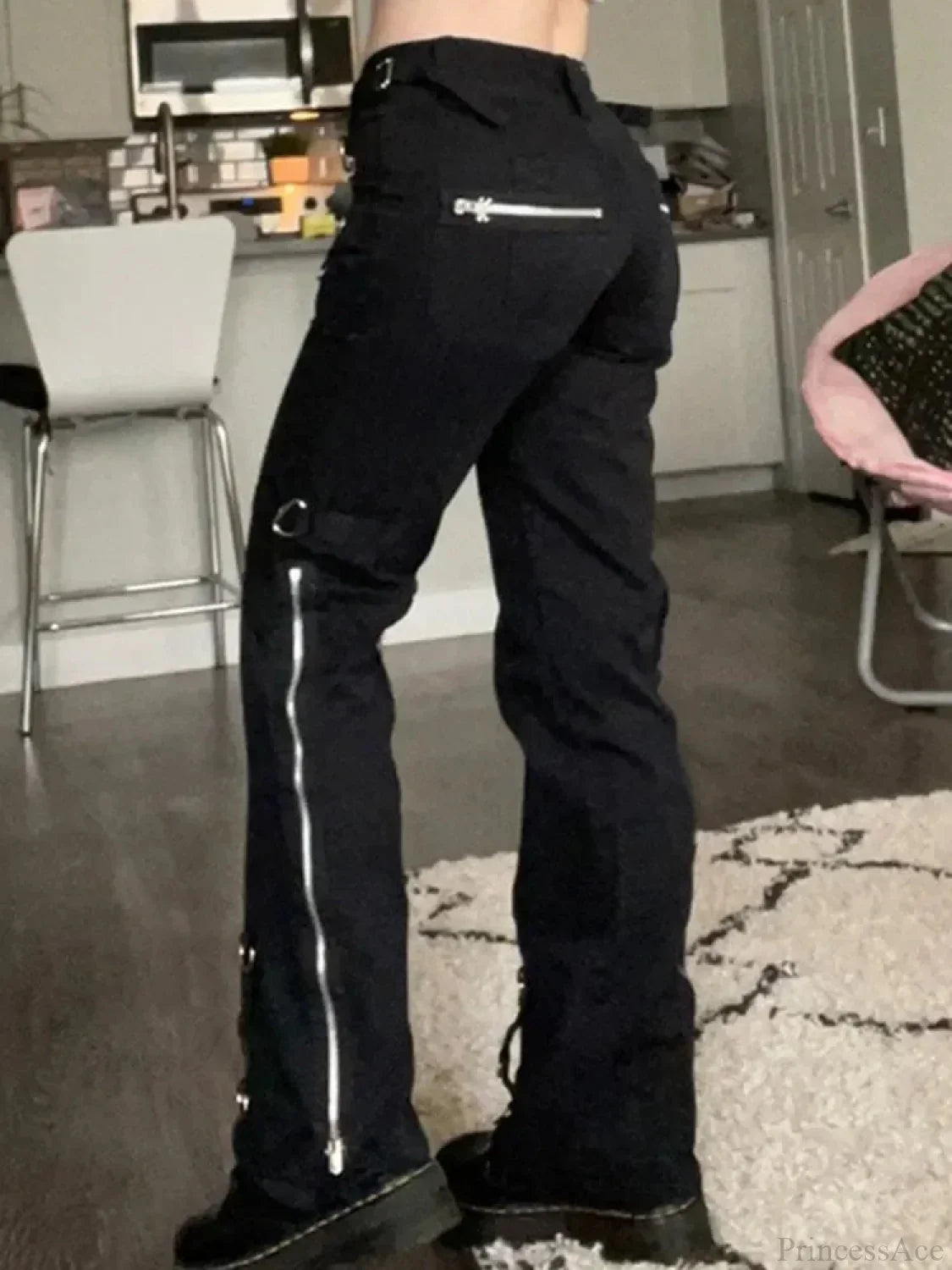 New Gloomy Punk Gothic Y2K Patchwork Pant