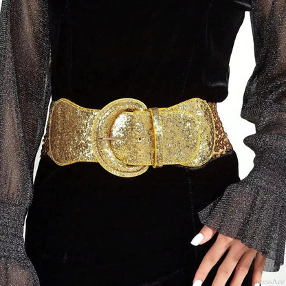 New Gothic PU Leather Wide Belt