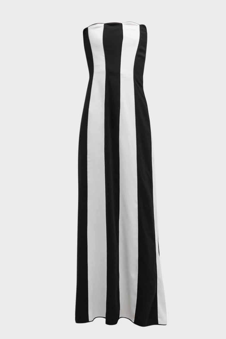 Molly Strapless Color Block Maxi Dress