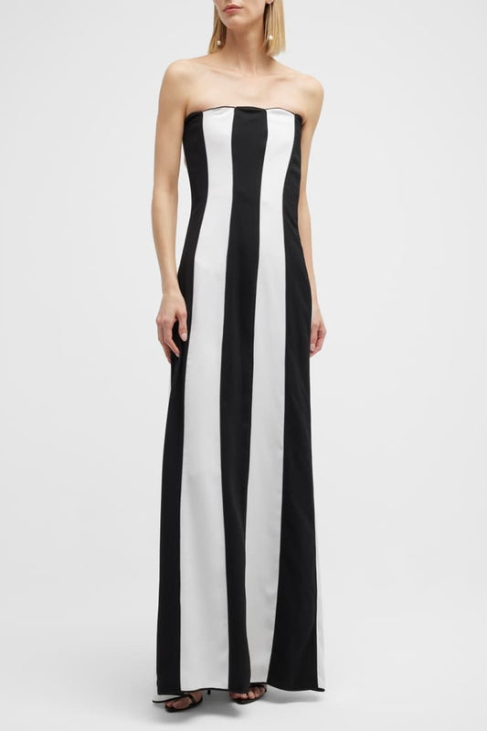 Molly Strapless Color Block Maxi Dress