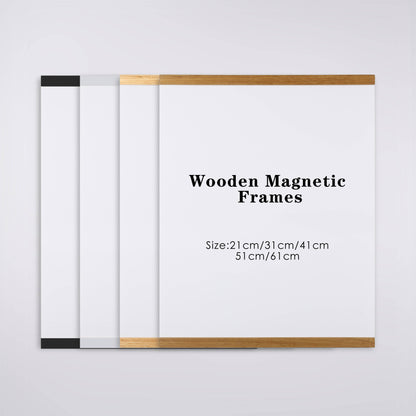 Teak Wood Magnetic Frame