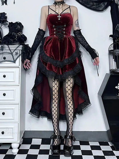 Obscure Attractive Cinch Waist Pull Midi Dress