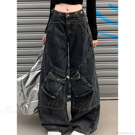 Obscure Azure Gothic Bulky Cargo Pant