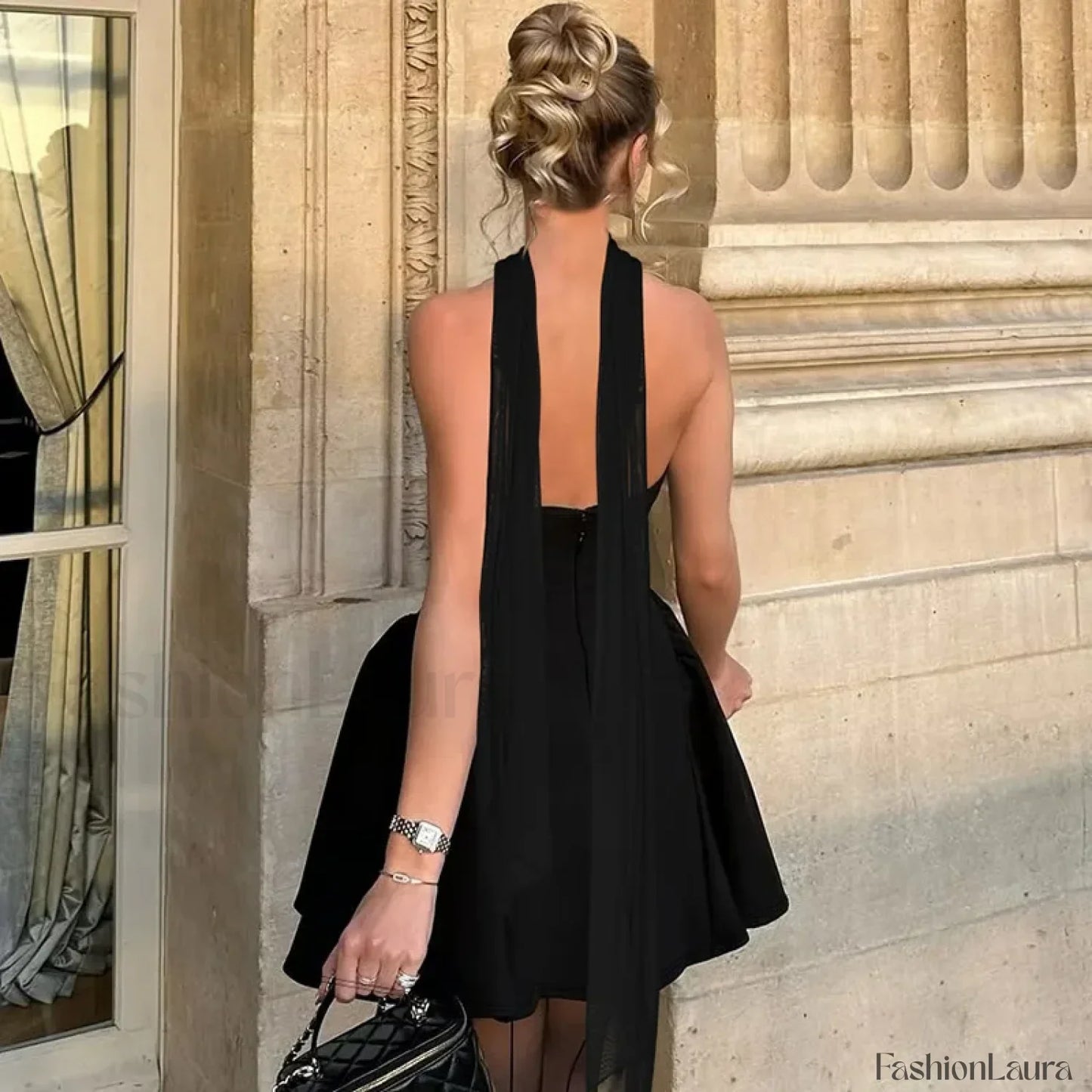 Off-Shoulder A-Line Mini Dress