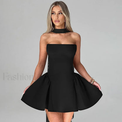 Off-Shoulder A-Line Mini Dress