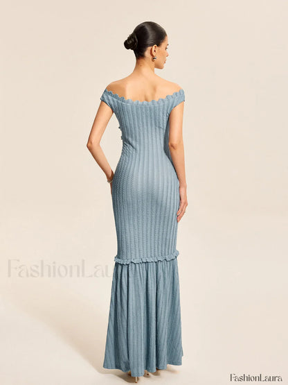 Off-Shoulder Ruffle Detail Dress