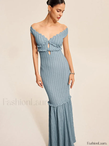 Off-Shoulder Ruffle Detail Dress