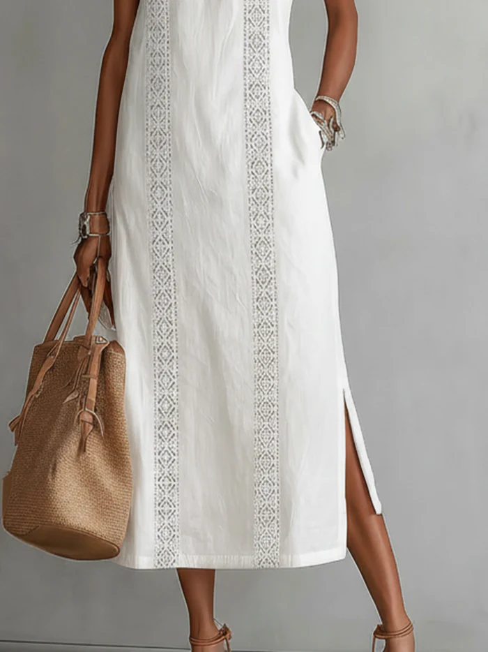 Cassandra | Linen Midi Dress
