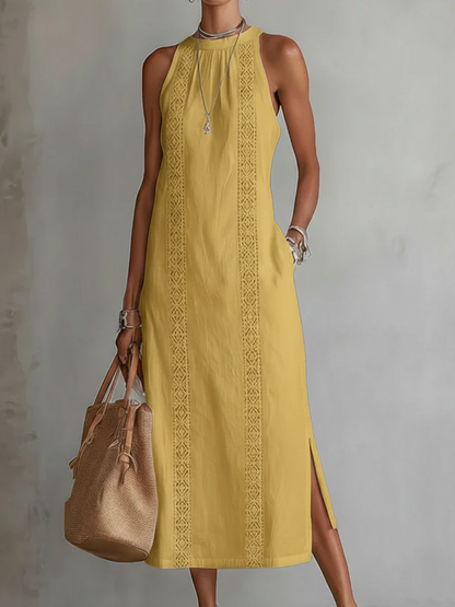Cassandra | Linen Midi Dress