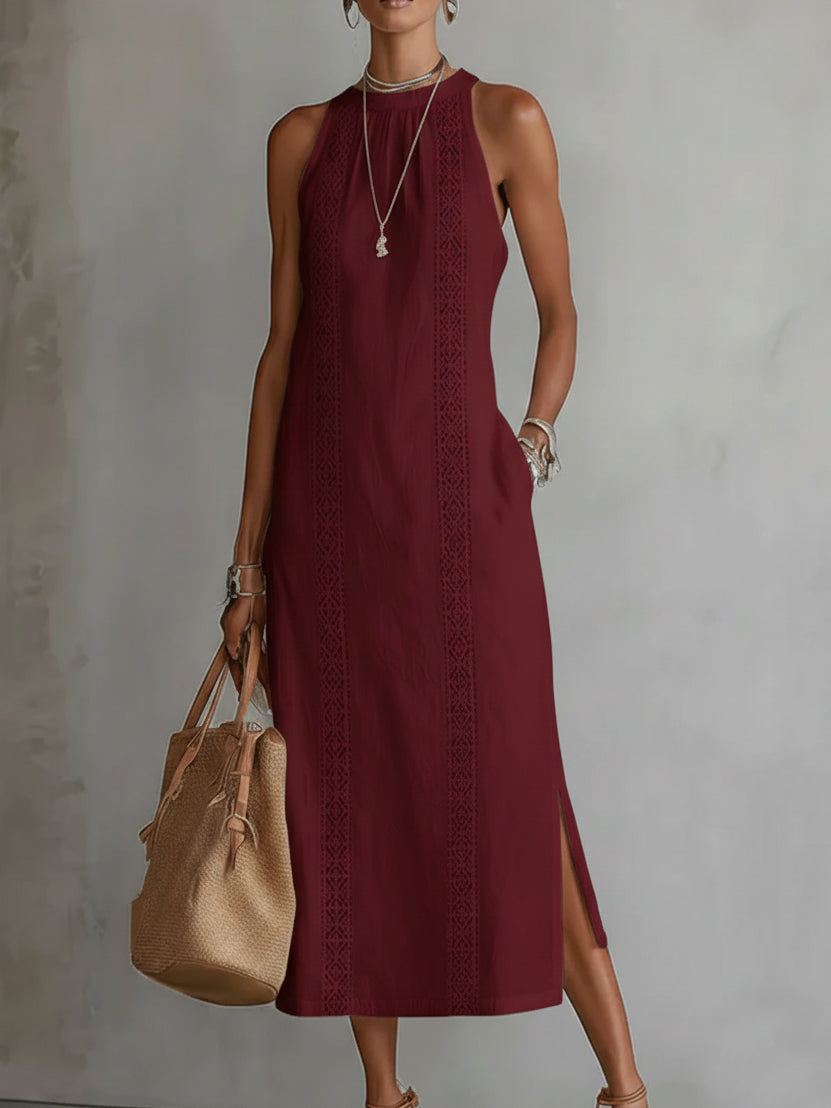Cassandra | Linen Midi Dress