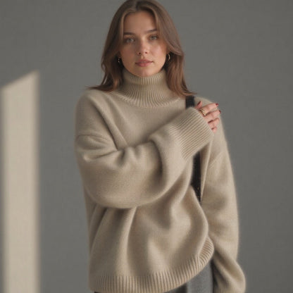 | Women's Winter Oversized Turtleneck Knit Sweater