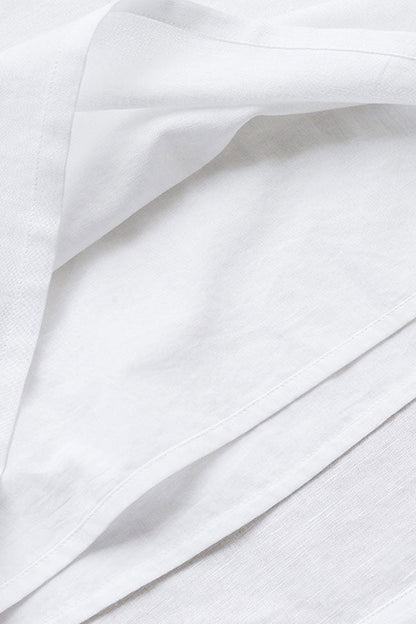Square Neck Spaghetti Strap Linen Shift Mini Sundress