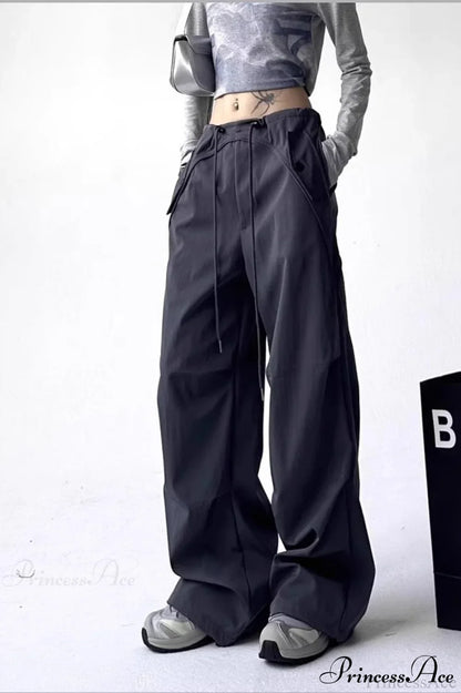 Parachute Wide-Leg Cargo Pants