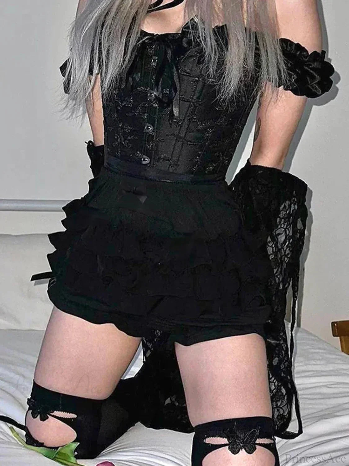 Patchwork Elevated Waist Skirt