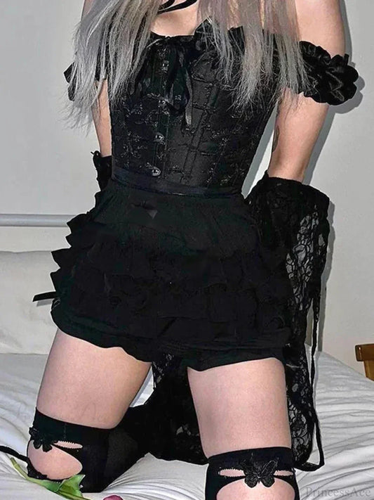 Patchwork Elevated Waist Skirt