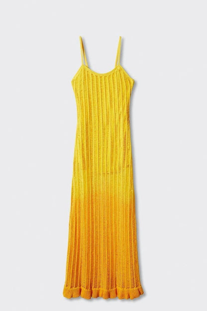 Paula Hollow Knit Maxi Dress