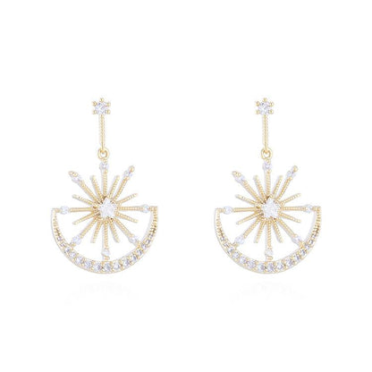 Penny Sun & Moon Diamante Dangle Earrings