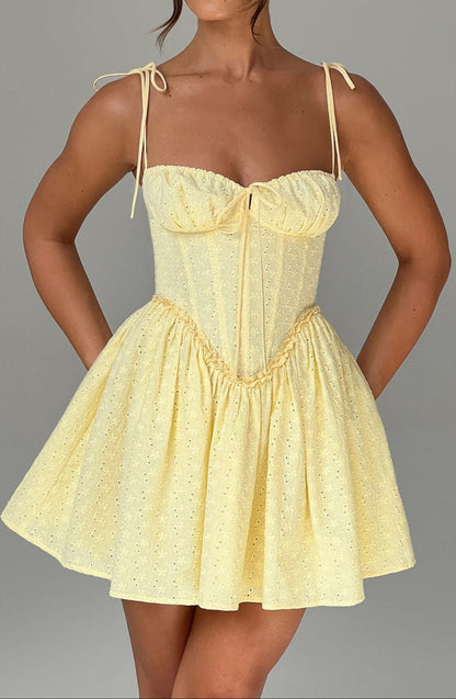 Amelia Mini Dress - Lemon