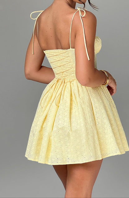 Amelia Mini Dress - Lemon