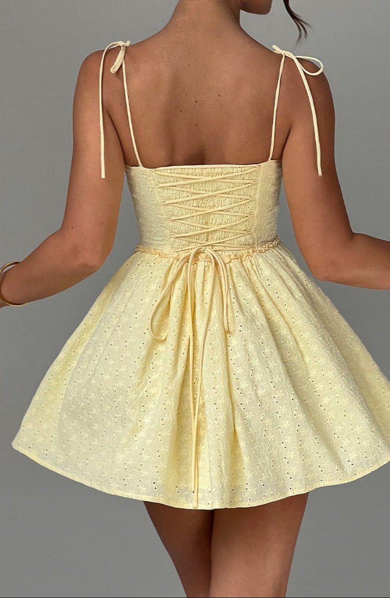 Amelia Mini Dress - Lemon