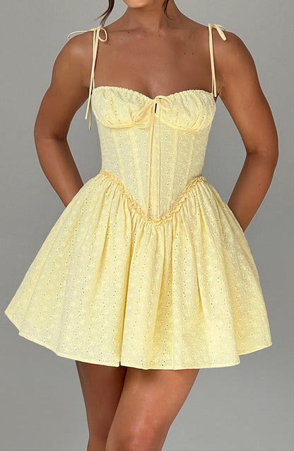 Amelia Mini Dress - Lemon