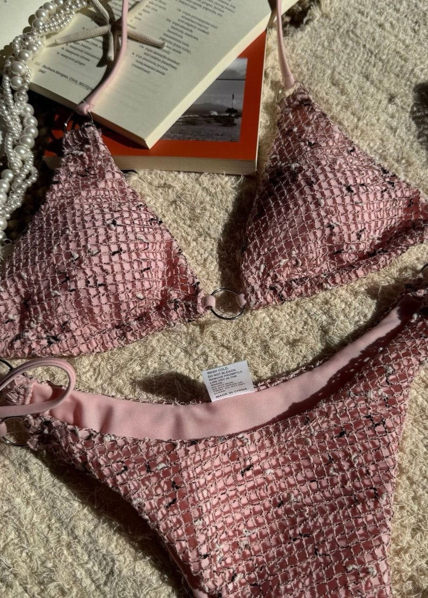 Aurelia - 3-Piece Textured Bikini Set with Skirt Cover-Up