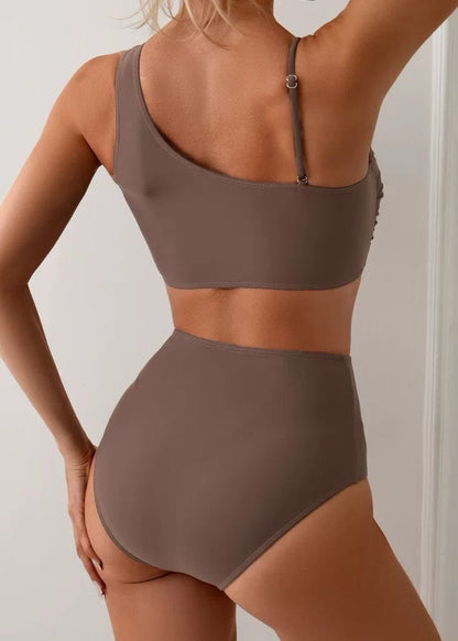 Solara – High Waist One Shoulder Bikini Set