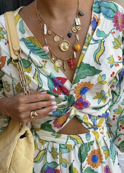 Garden Bloom - Long Sleeve Floral Maxi Dress