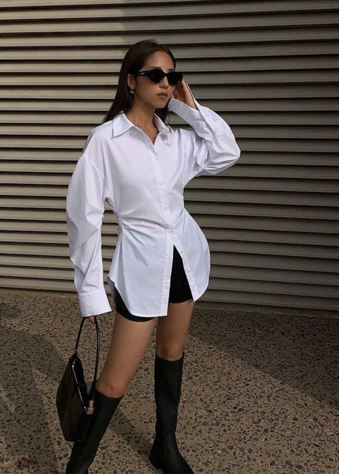 Aspen Stretch-Fit Tailored Shirt – Longline Split Hem