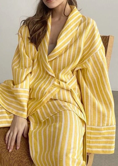 Solara Striped Kimono Set – Relaxed Two-Piece