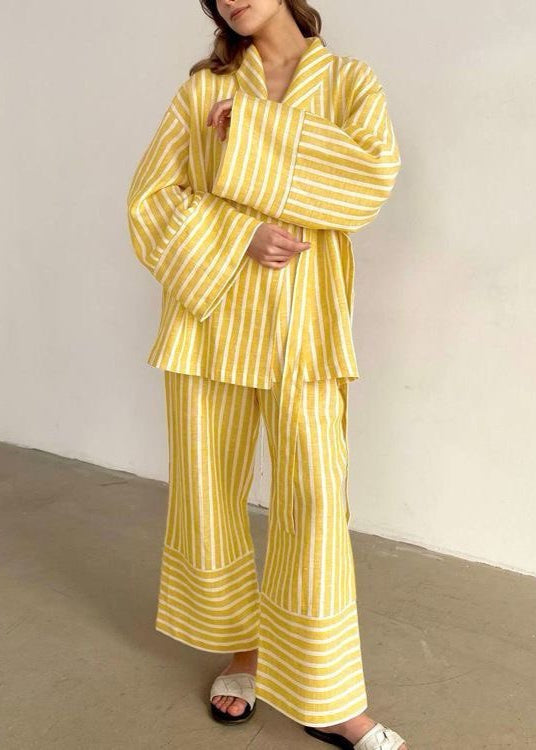 Solara Striped Kimono Set – Relaxed Two-Piece